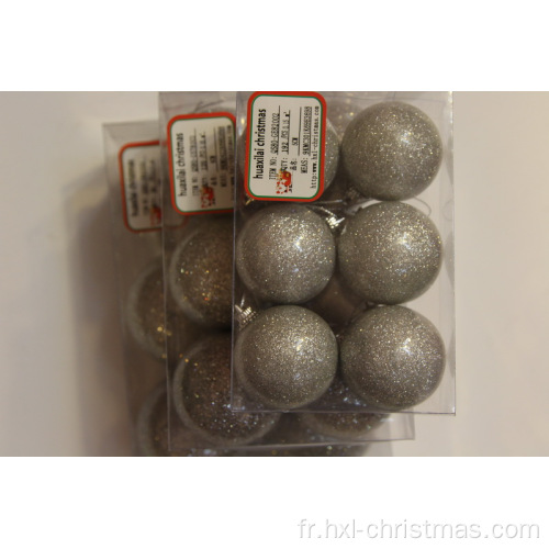 Boule en plastique nacrée scintillante de Noël